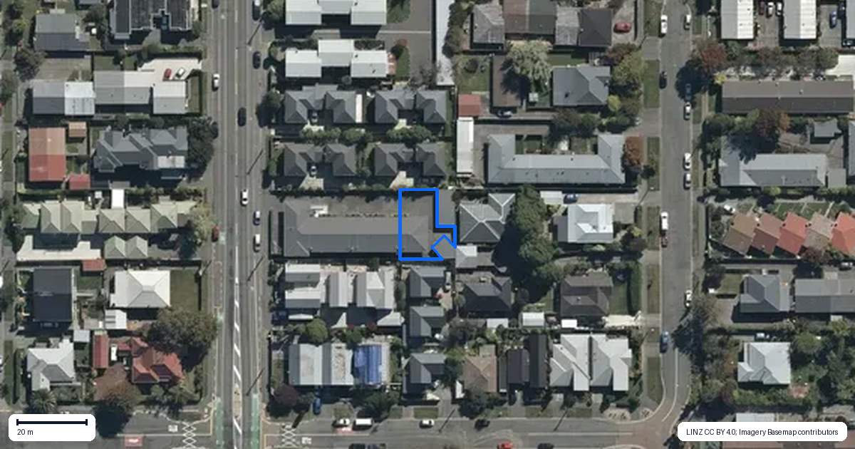 Property context map for 6/534 Barbadoes Street, Edgeware, Christchurch