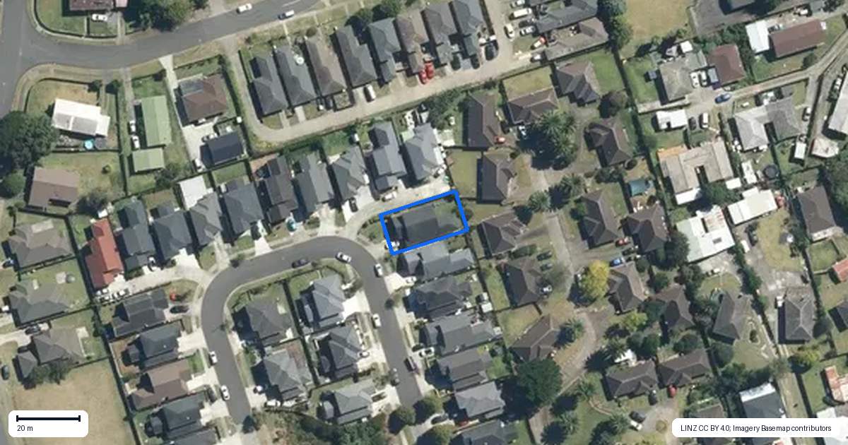 Property context map for 40 Pate Crescent, Favona, Auckland