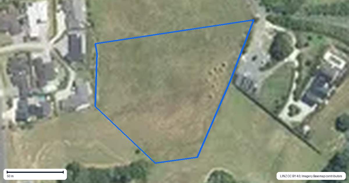 Property context map for 62 Grace James Road, Pukekohe
