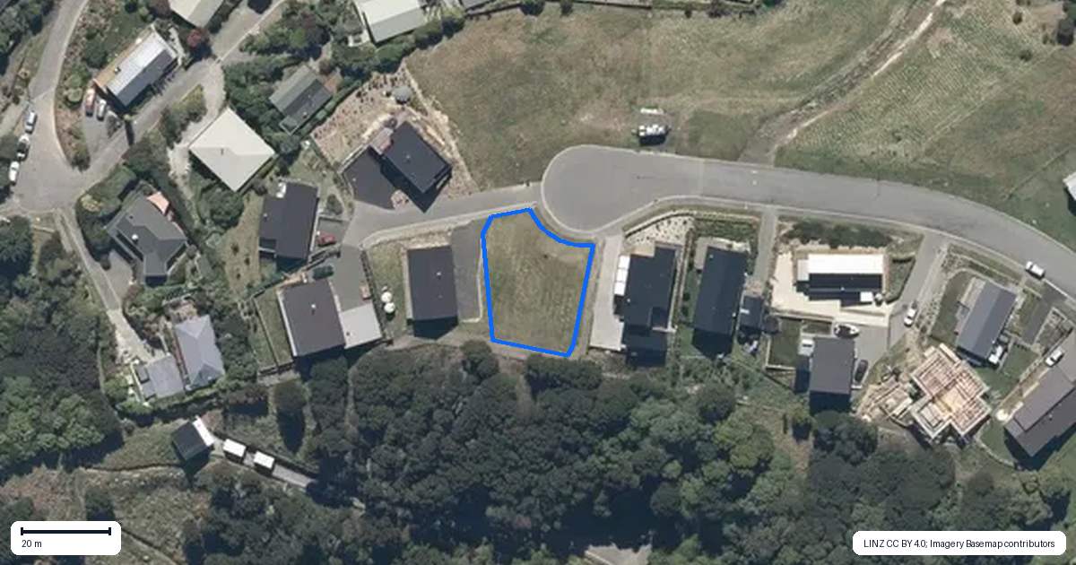 Property context map for 23 Totara Drive, Duvauchelle