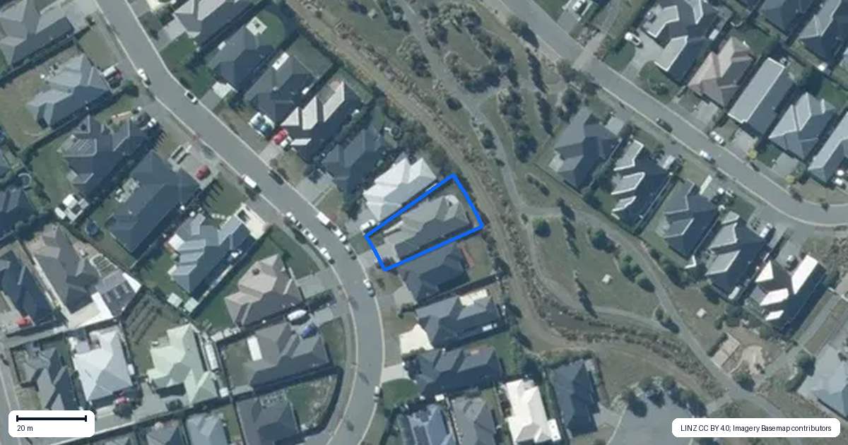 Property context map for 23 Andesite Drive, Rolleston