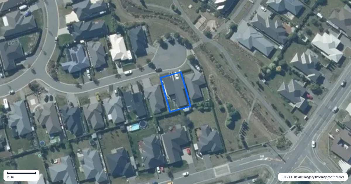 Property context map for 14 Jasper Court, Rolleston