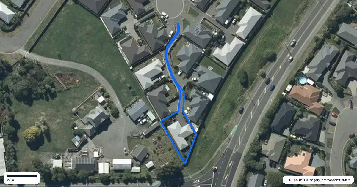 Property context map for 16 St Adela Place, Woolston, Christchurch