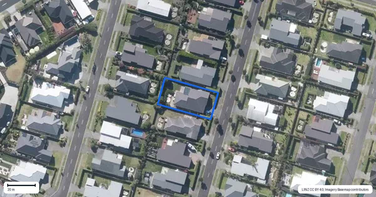 Property context map for 22 Kibblewhite Avenue, Beachlands, Auckland