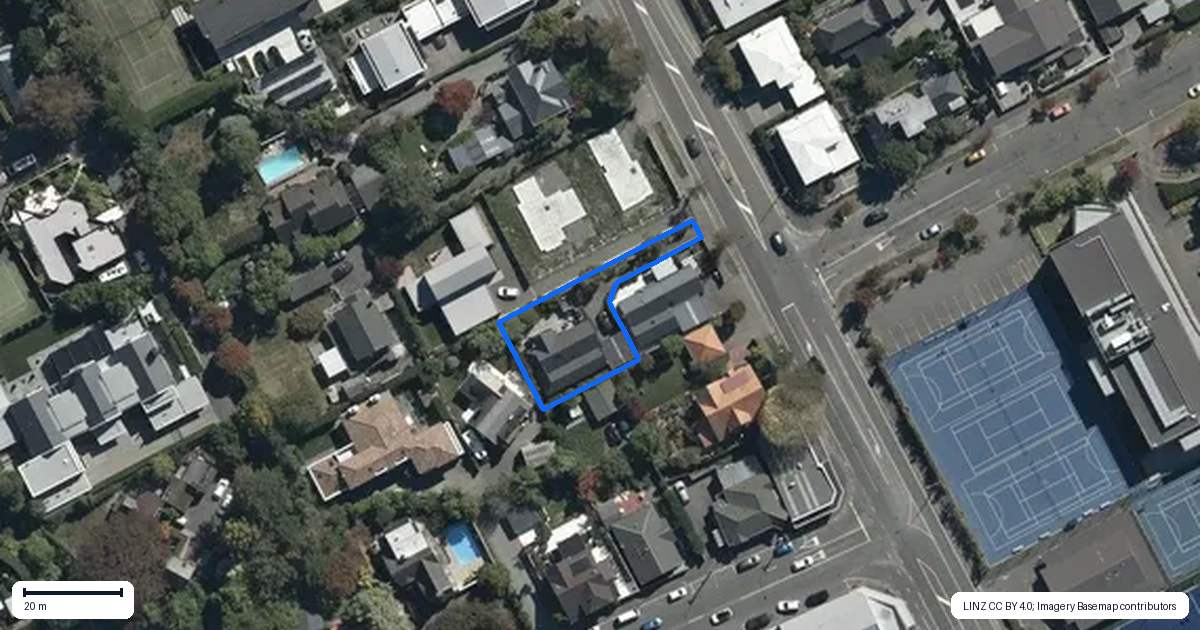 Property context map for 47A Rossall Street, Merivale, Christchurch