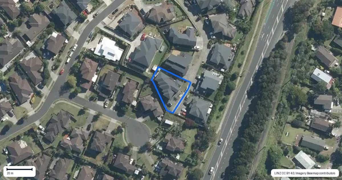 Property context map for 20 Spyglass Street, Red Beach, Whangaparaoa