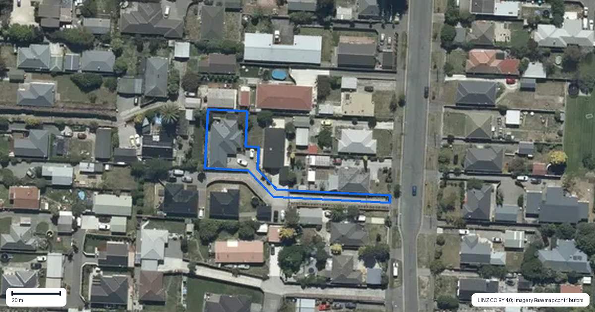 Property context map for 110 Baker Street, New Brighton, Christchurch