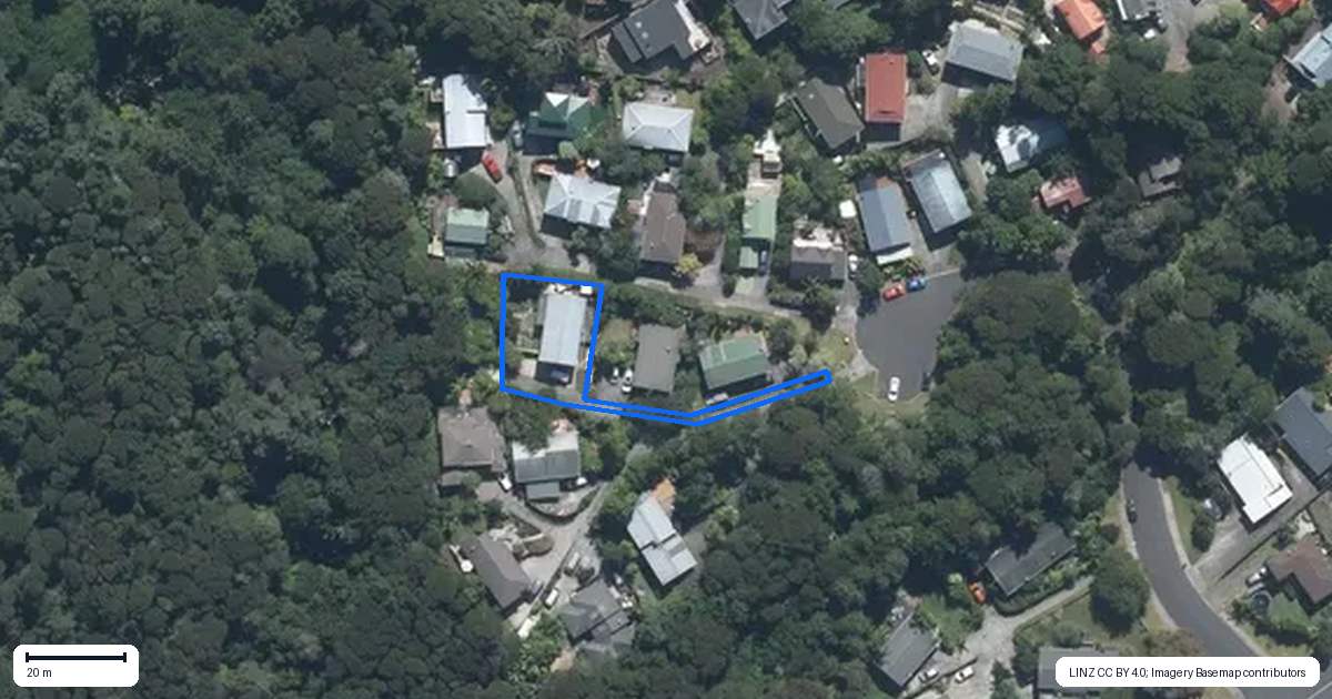 Property context map for 20 Fernwood Grove, Bayview, Auckland