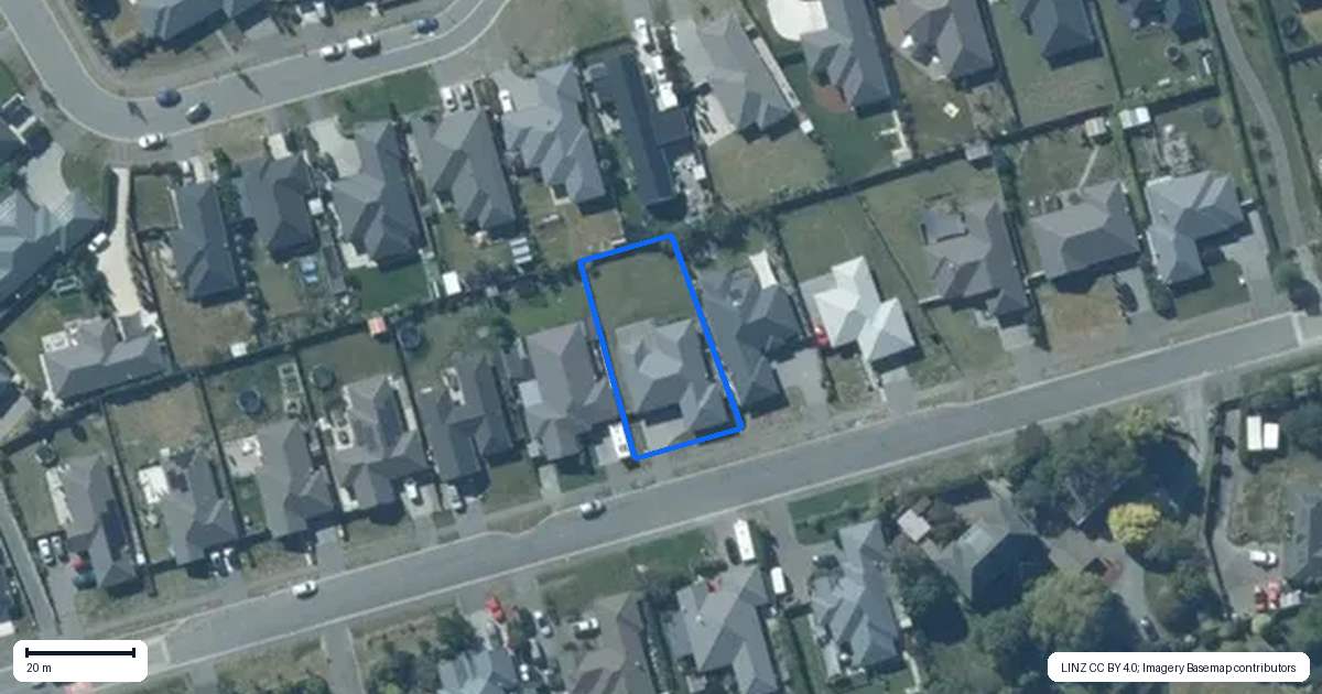 Property context map for 36 Burnham School Road, Rolleston