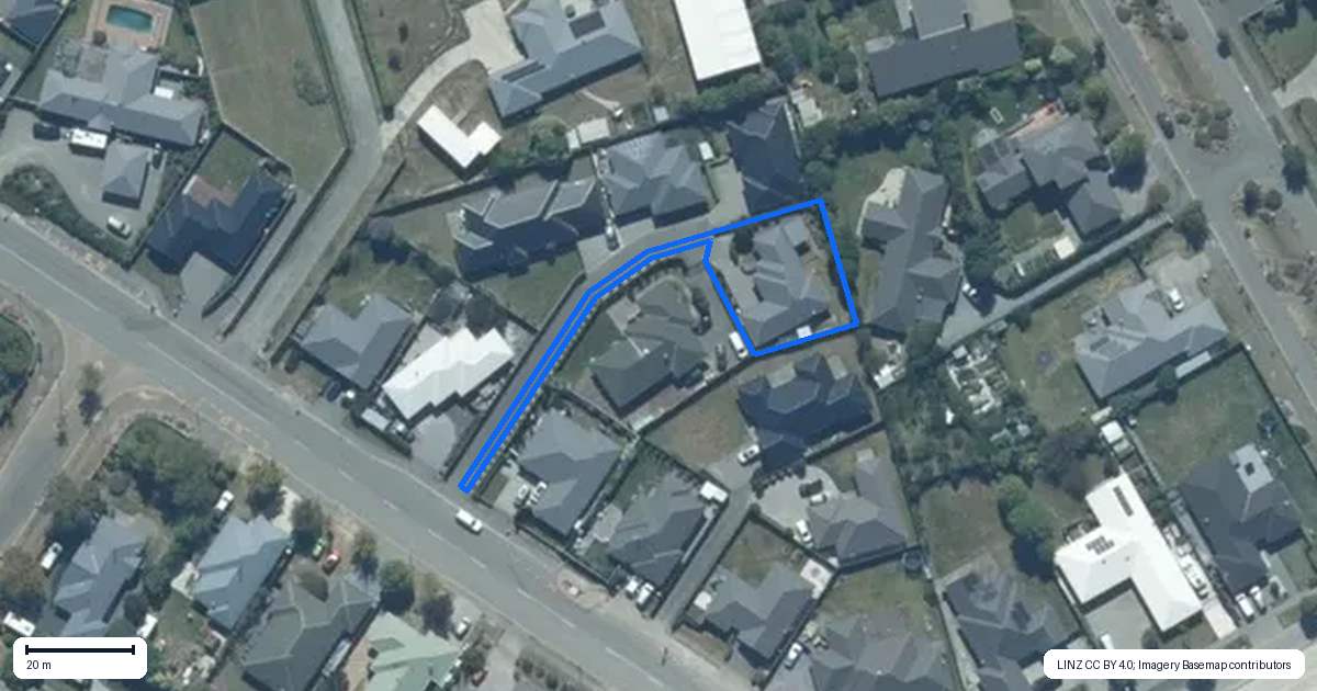 Property context map for 47 Masefield Drive, Rolleston