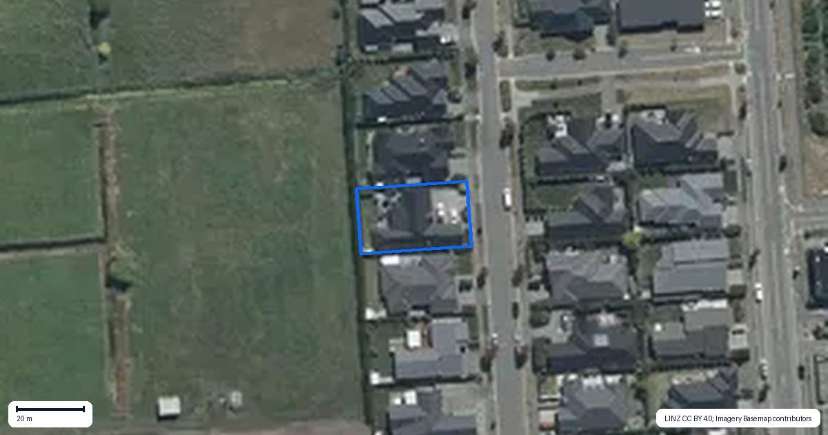 Property context map for 89 Metehau Street, Marshland, Christchurch