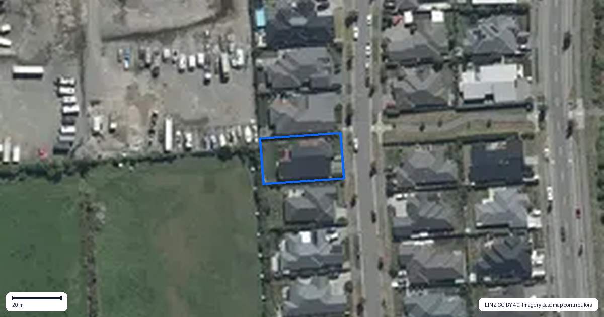 Property context map for 115 Metehau Street, Marshland, Christchurch