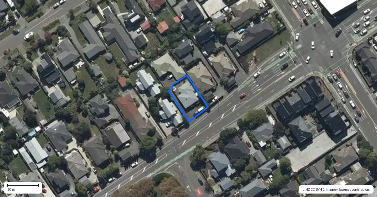 Property context map for 205 Innes Road, St Albans, Christchurch
