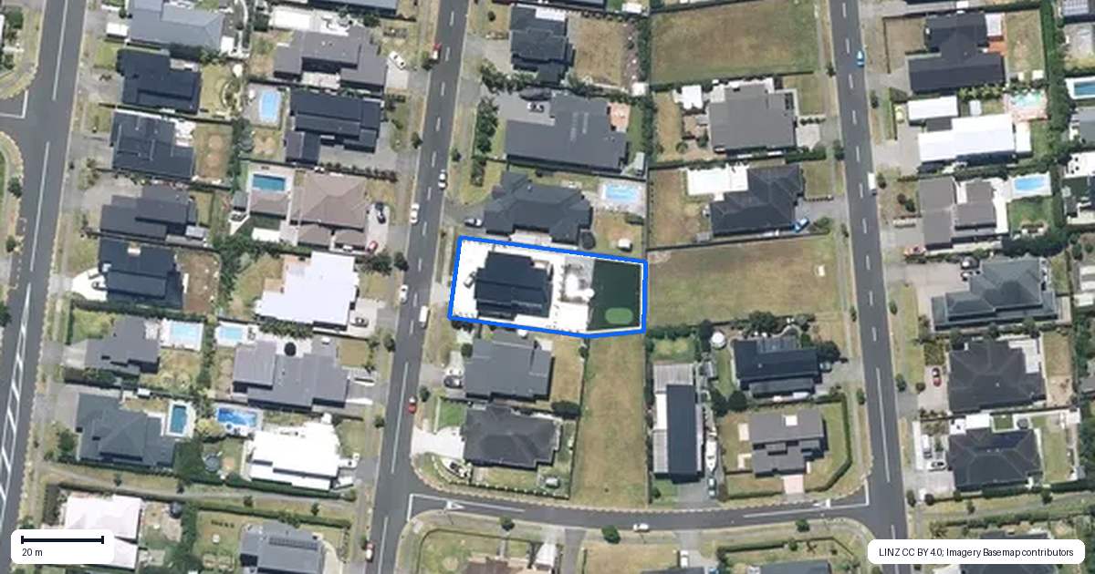 Property context map for 23 Defender Crescent, Beachlands, Auckland