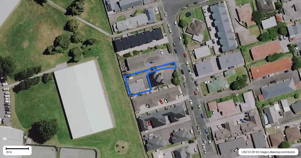 Property context map for 43B York Street, Hamilton East, Hamilton