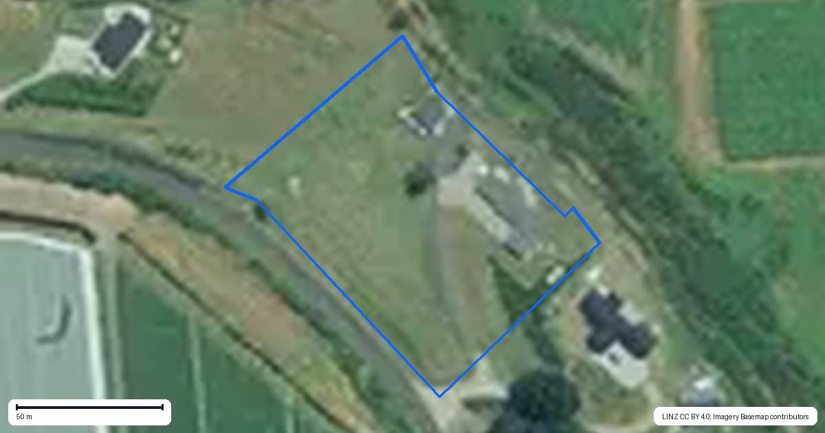 Property context map for 1270A Churchill Road, Pukekawa