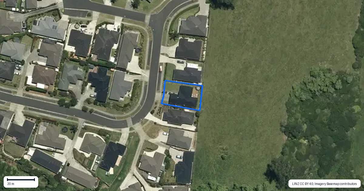Property context map for 44 Moira Drive, Tuakau