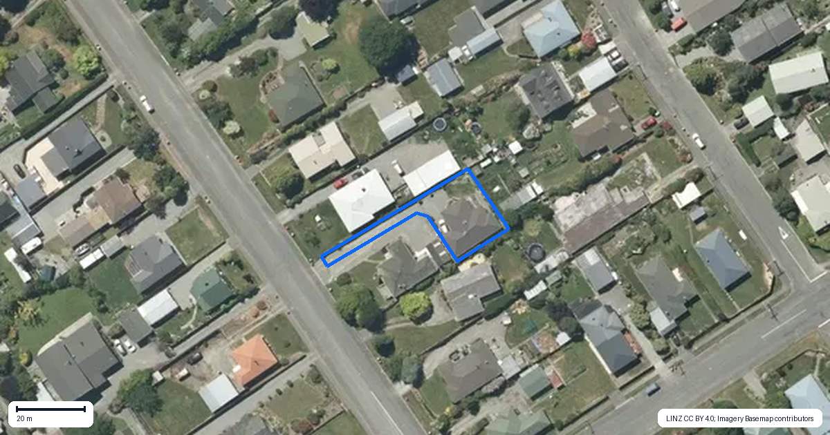 Property context map for 25A Taylor Street, Geraldine
