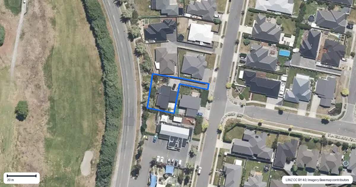 Property context map for 26 Magnate Drive, Kaiapoi