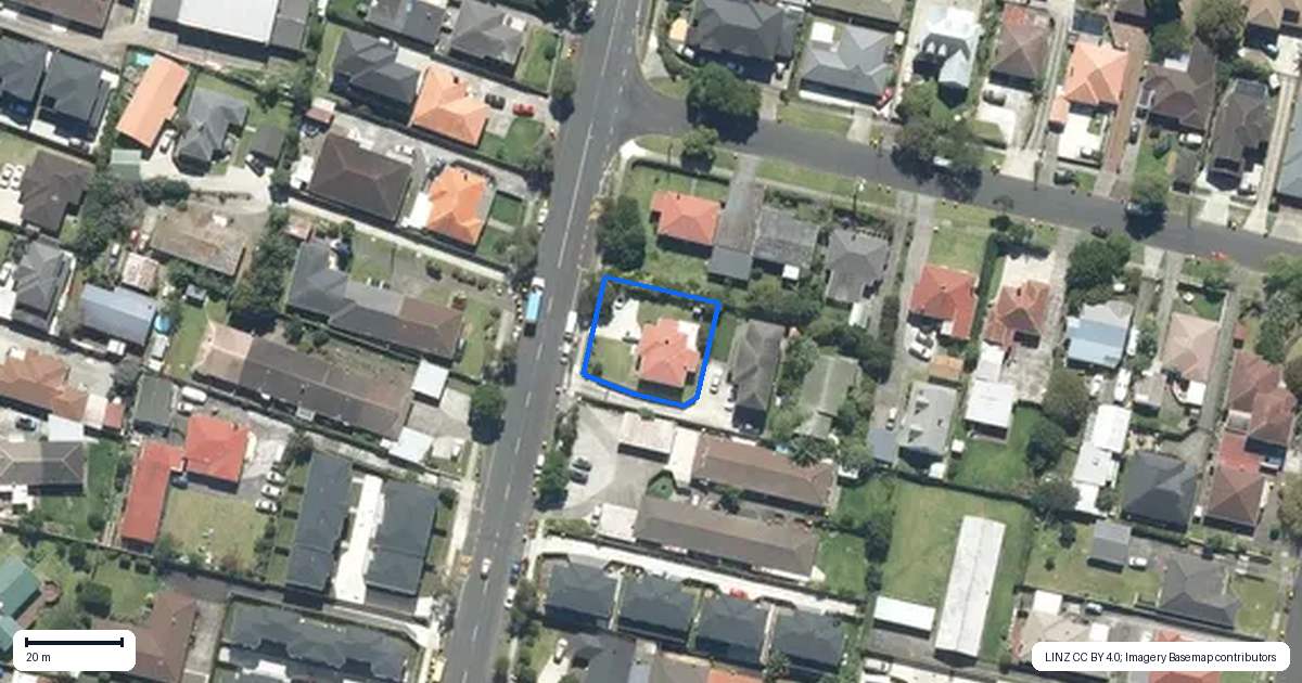 Property context map for 64 Huia Road, Papatoetoe, Auckland