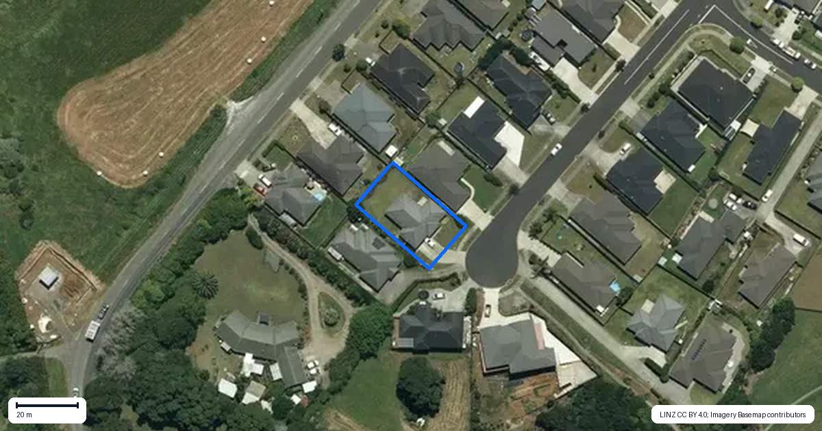 Property context map for 20 Millbrae Place, Pokeno