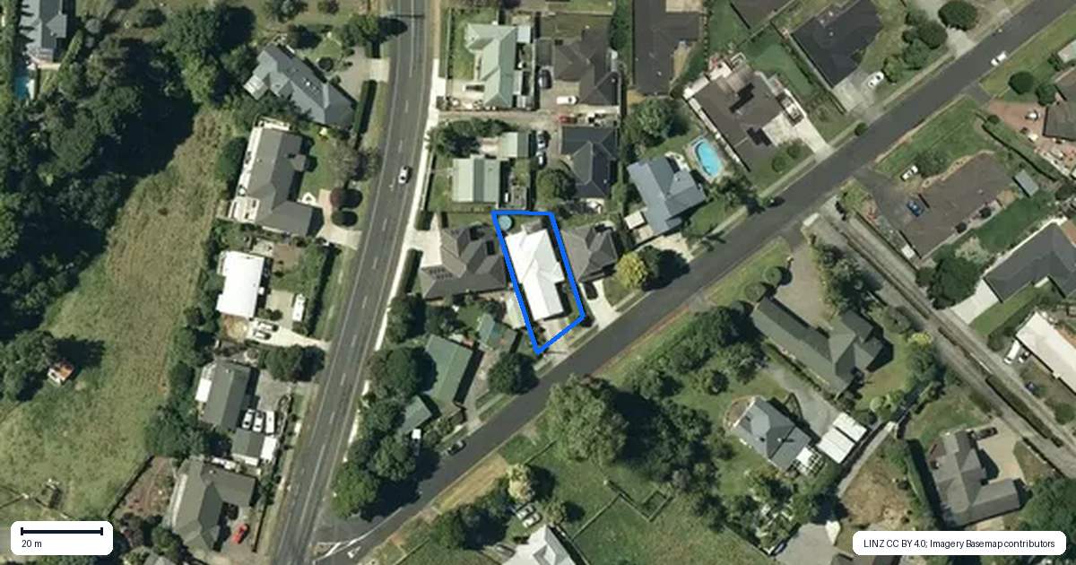 Property context map for 1 Barnaby Road, Tuakau