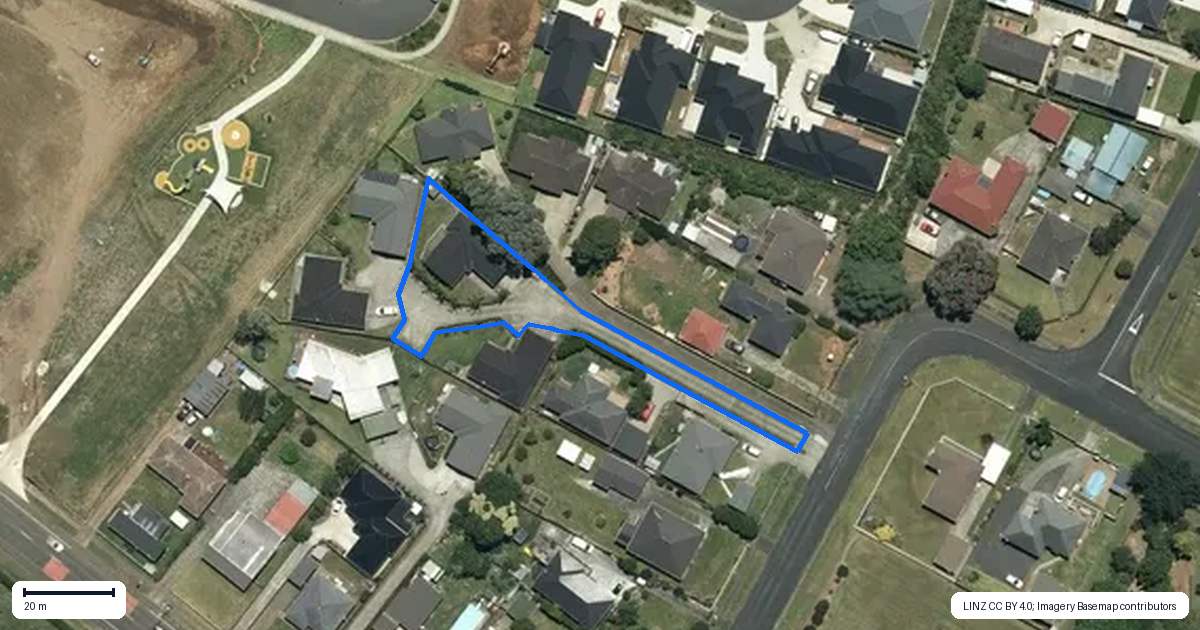 Property context map for 46D Church Street, Tuakau