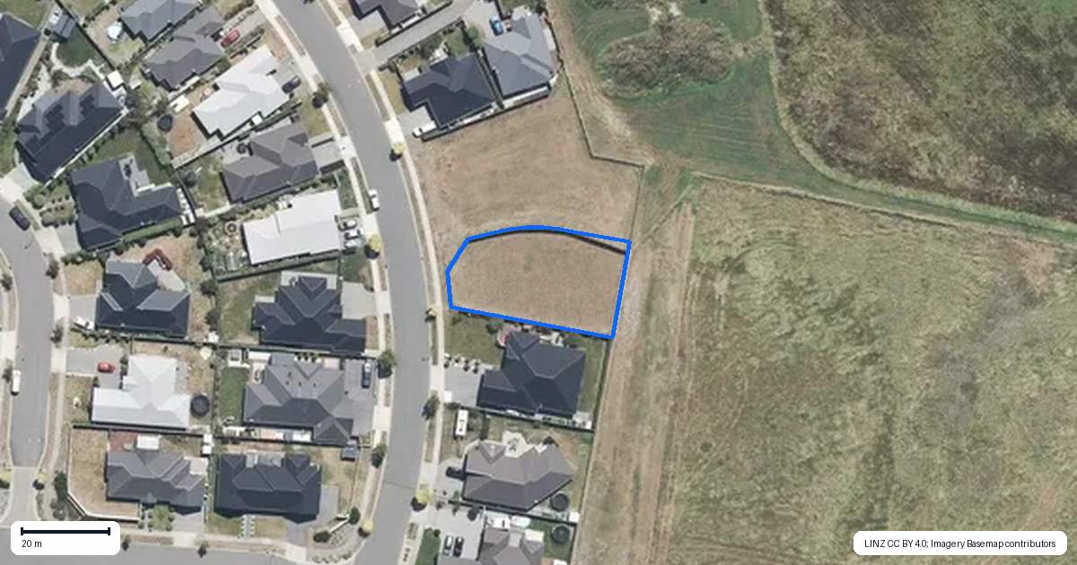 Property context map for 36 Sutherland Drive, Kaiapoi