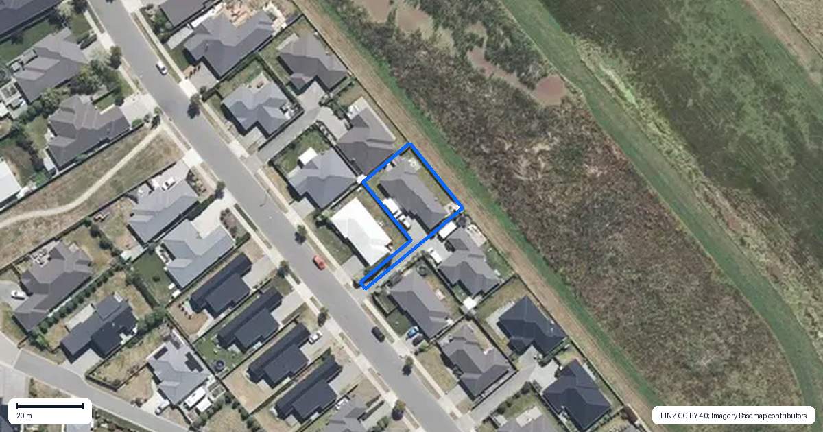 Property context map for 60 Sutherland Drive, Kaiapoi