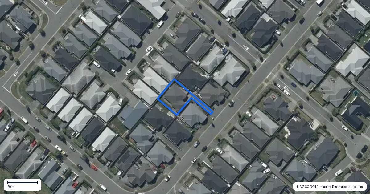 Property context map for 40 Packard Crescent, Halswell, Christchurch