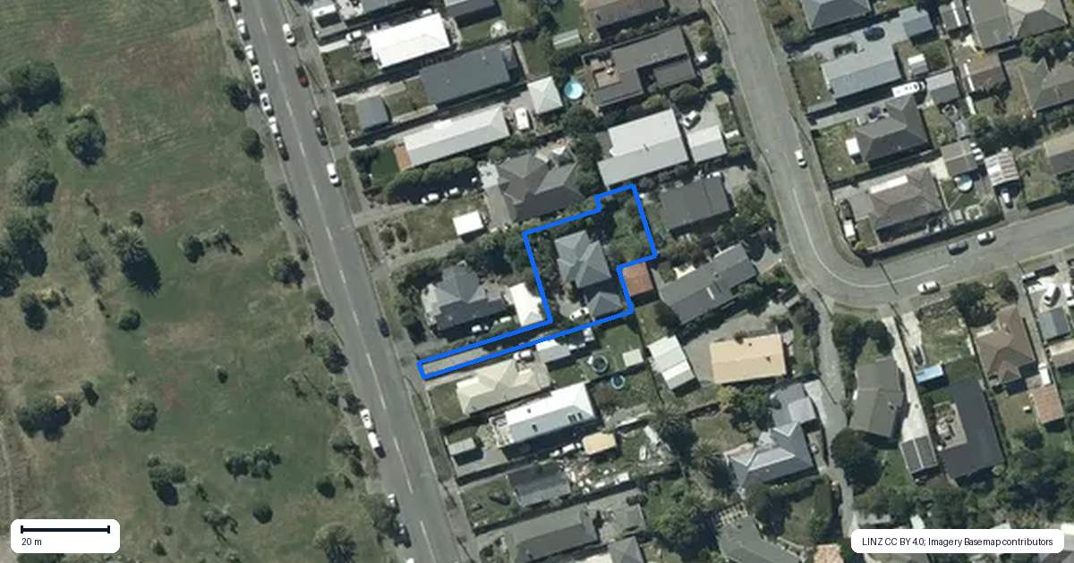 Property context map for 399A Estuary Road, South New Brighton, Christchurch