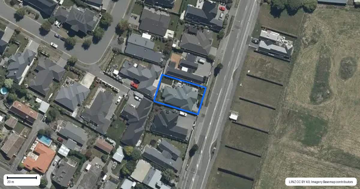 Property context map for 211 Highsted Road, Casebrook, Christchurch