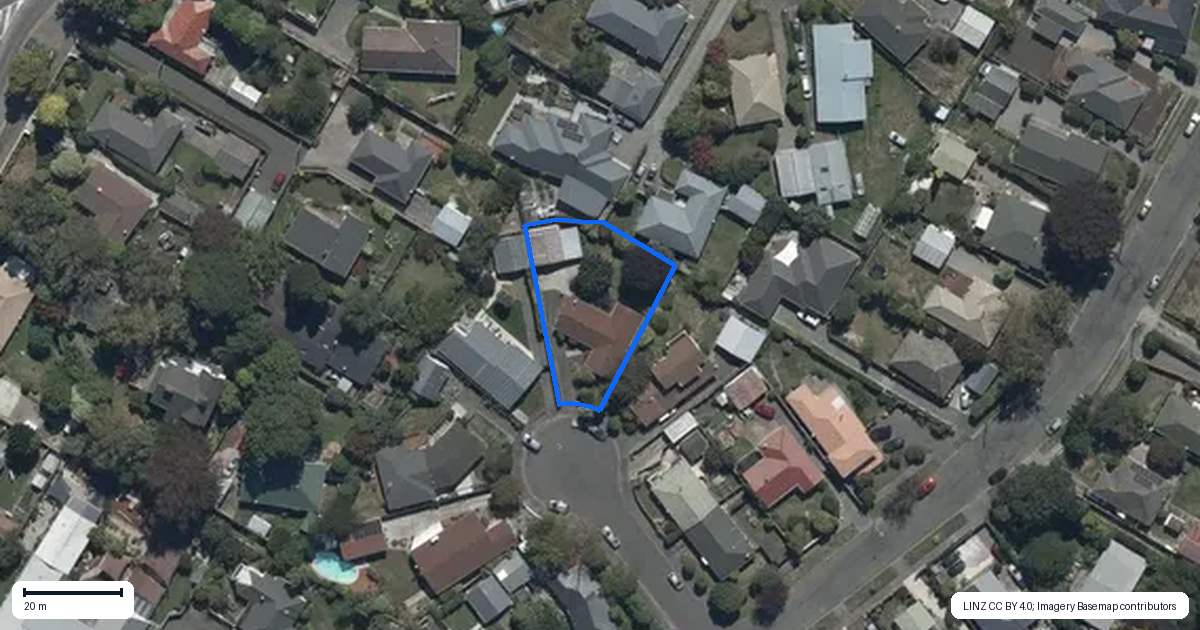 Property context map for 6 Walden Place, Bryndwr, Christchurch