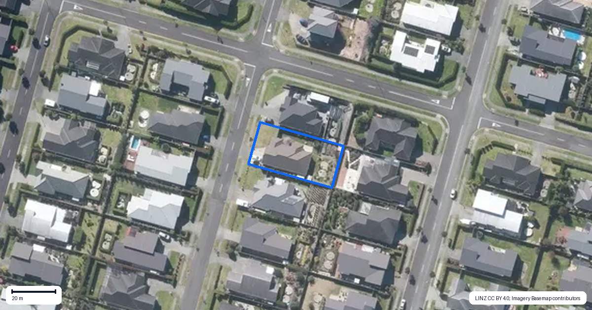 Property context map for 20 Kaiawa Street, Beachlands, Auckland