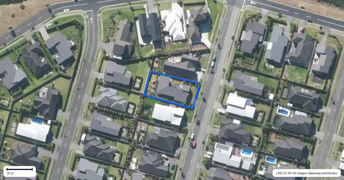 Property context map for 34 Mahutonga Avenue, Beachlands, Auckland