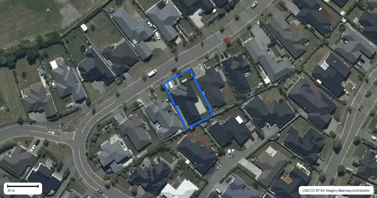 Property context map for 45 Bronco Drive, Aidanfield, Christchurch