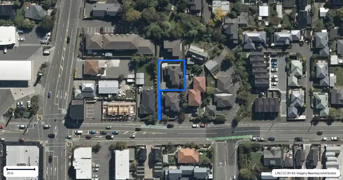 Property context map for 95B Edgeware Road, St Albans, Christchurch