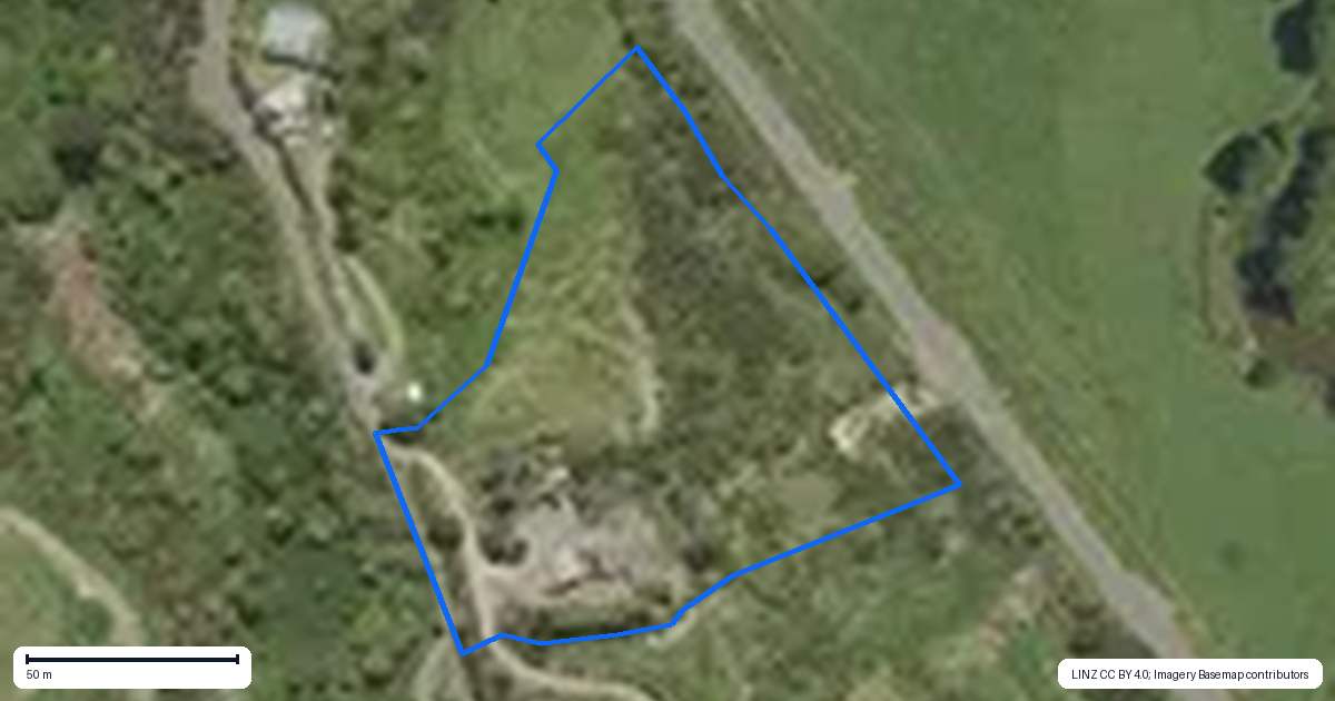 Property context map for 1124B Wainui Road, Wainui, Whakatane