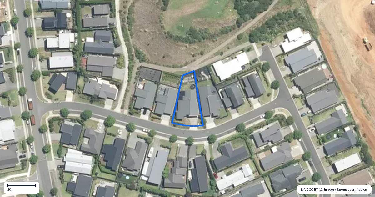 Property context map for 20 Knoll Rise, Pukekohe