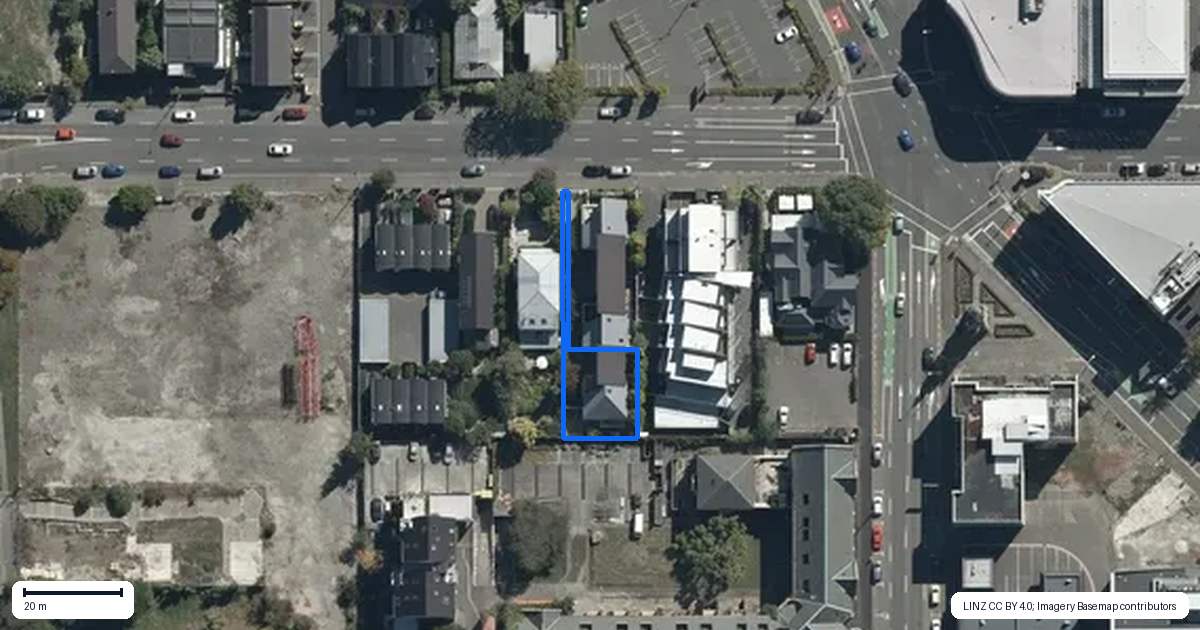 Property context map for 26C Salisbury Street, Christchurch Central, Christchurch