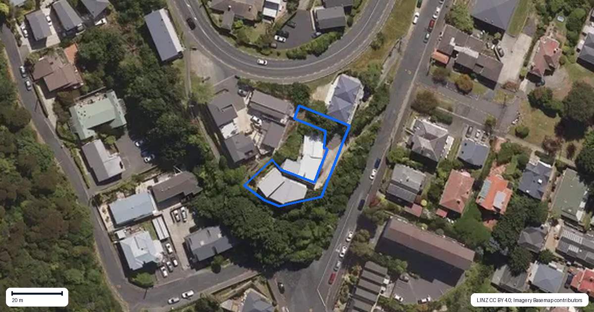 Property context map for 106 Queen Street, North Dunedin, Dunedin