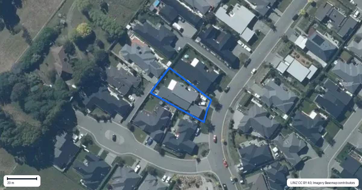 Property context map for 20 Farthing Drive, Prebbleton