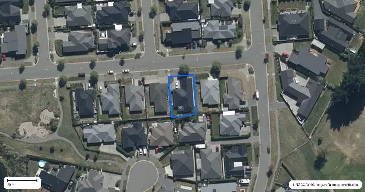 Property context map for 14 Weruweru Street, Marshland, Christchurch