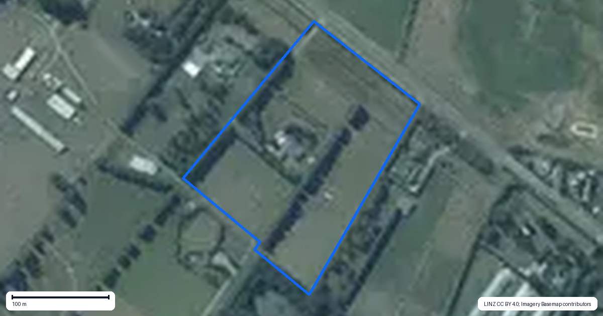 Property context map for 77 Tramway Road, Kirwee