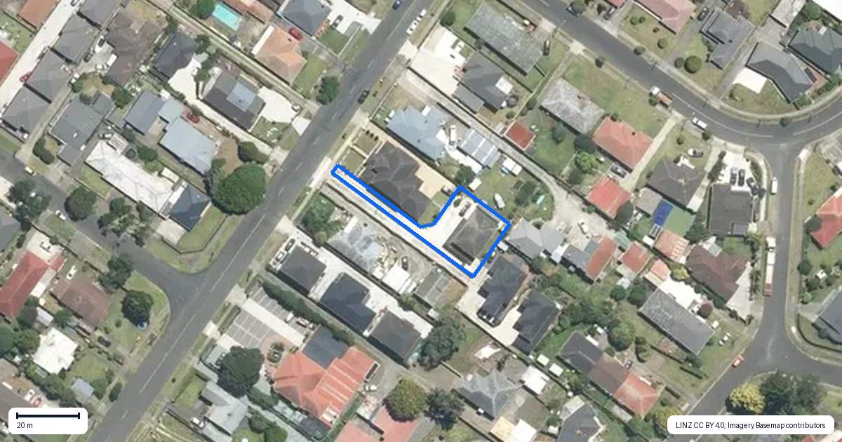 Property context map for 25A Allenby Road, Papatoetoe, Auckland