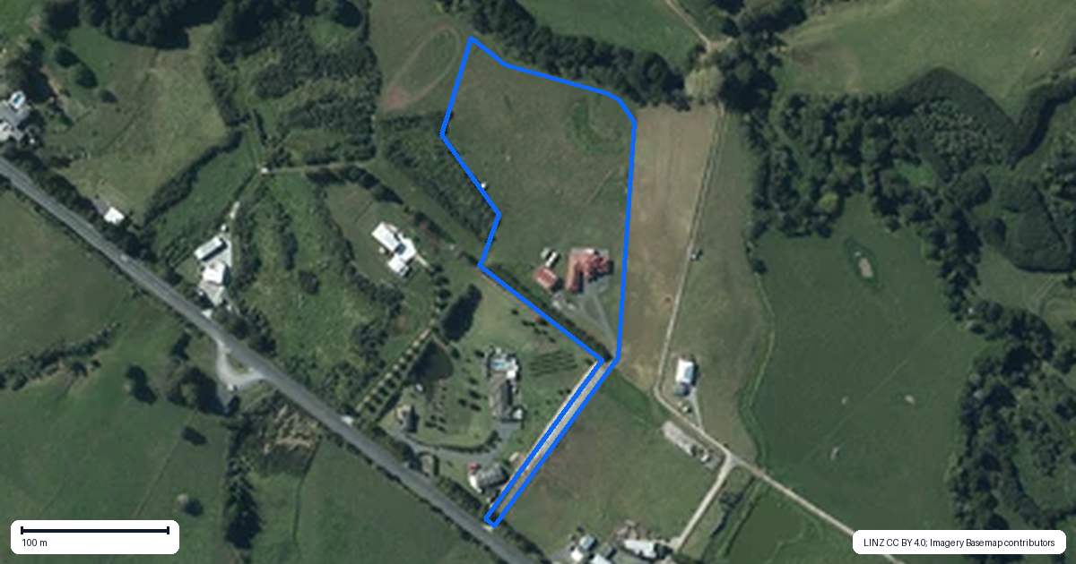 Property context map for 1293 Whangaripo Valley Road, Whangaripo, Wellsford