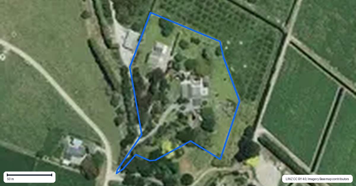 Property context map for 90 Colebrook Road, Edgecumbe