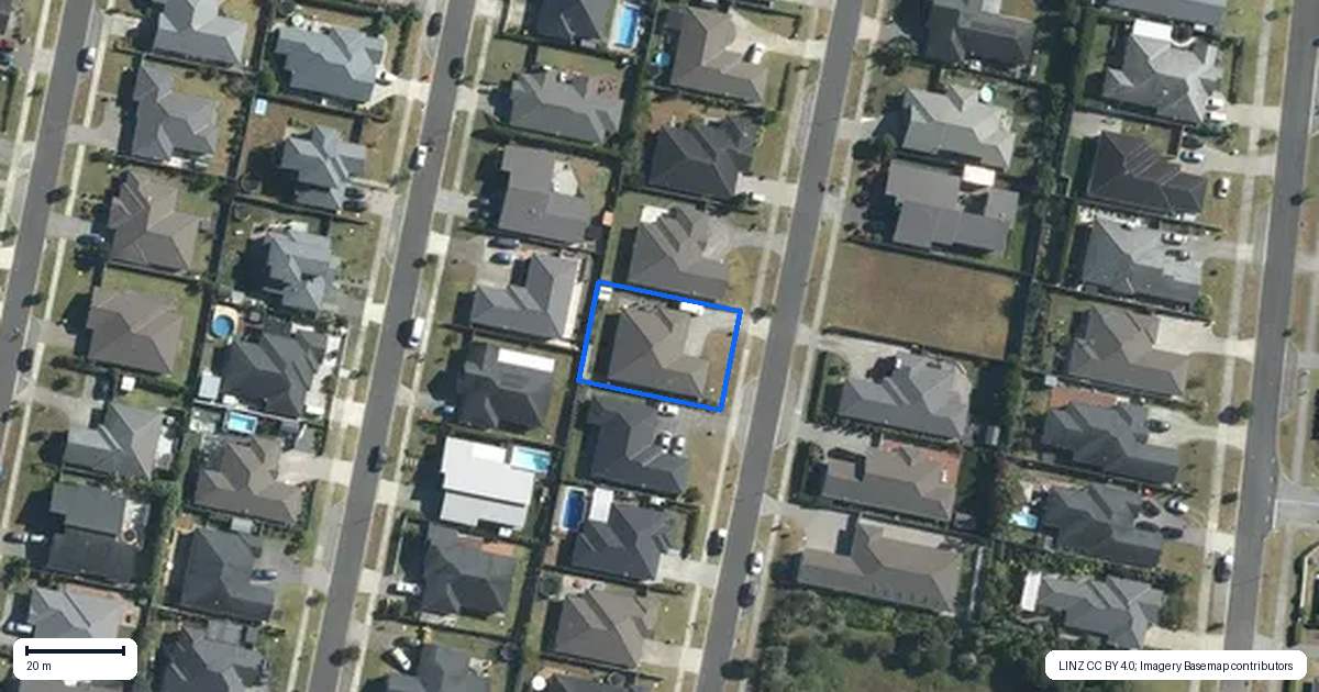 Property context map for 16 Eric Farley Drive, Kumeu