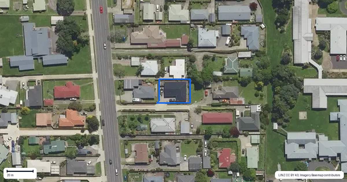 Property context map for 75B Hinemoa Street, Whakatane
