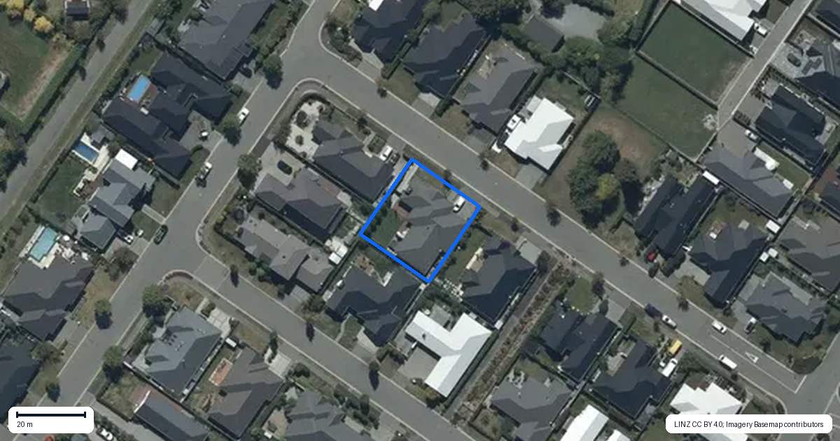 Property context map for 16 Carpenter Drive, Prebbleton